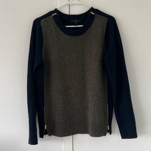 J Crew Wool Sweater with Zippers